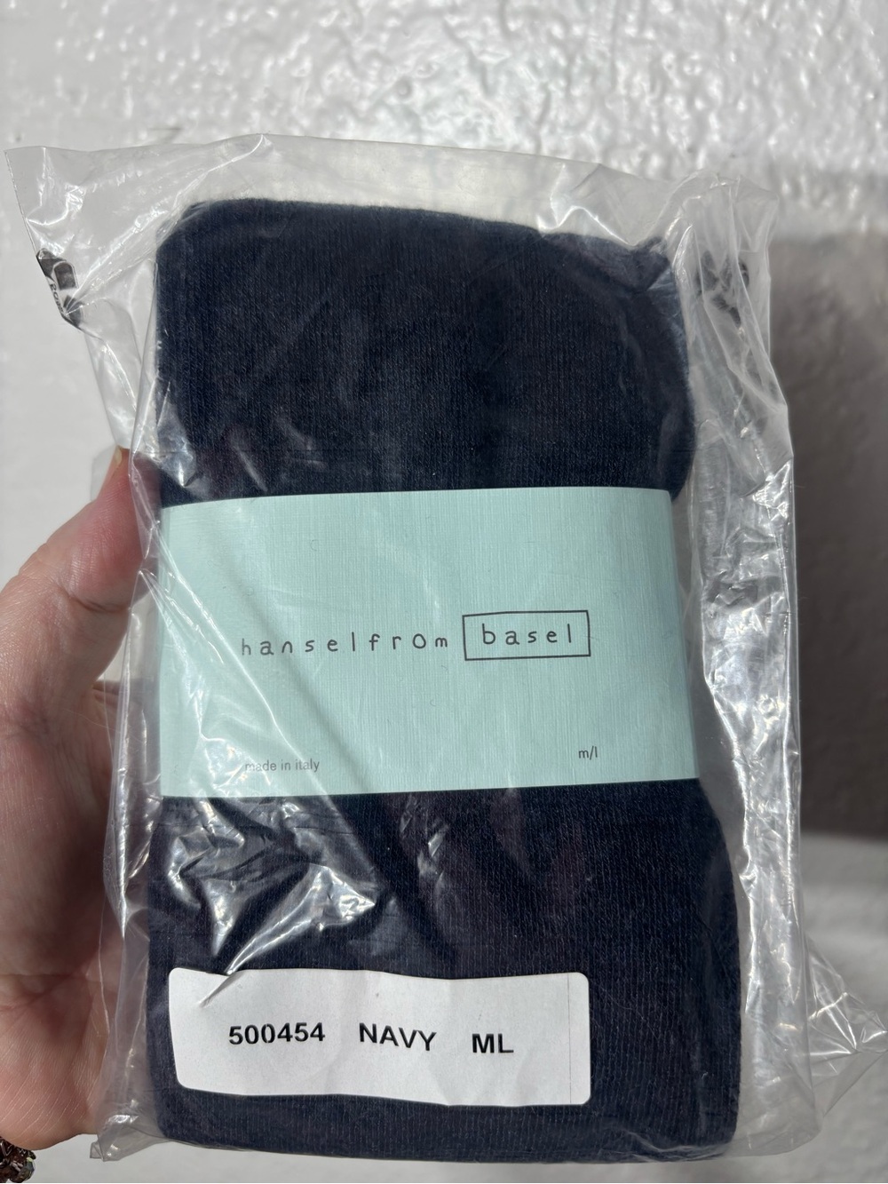 Hansel from Basel navy med/lg over knee socks cashmere blend new soft